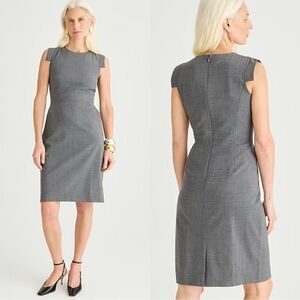 J. Crew Gray Sleeveless Sheath Dress